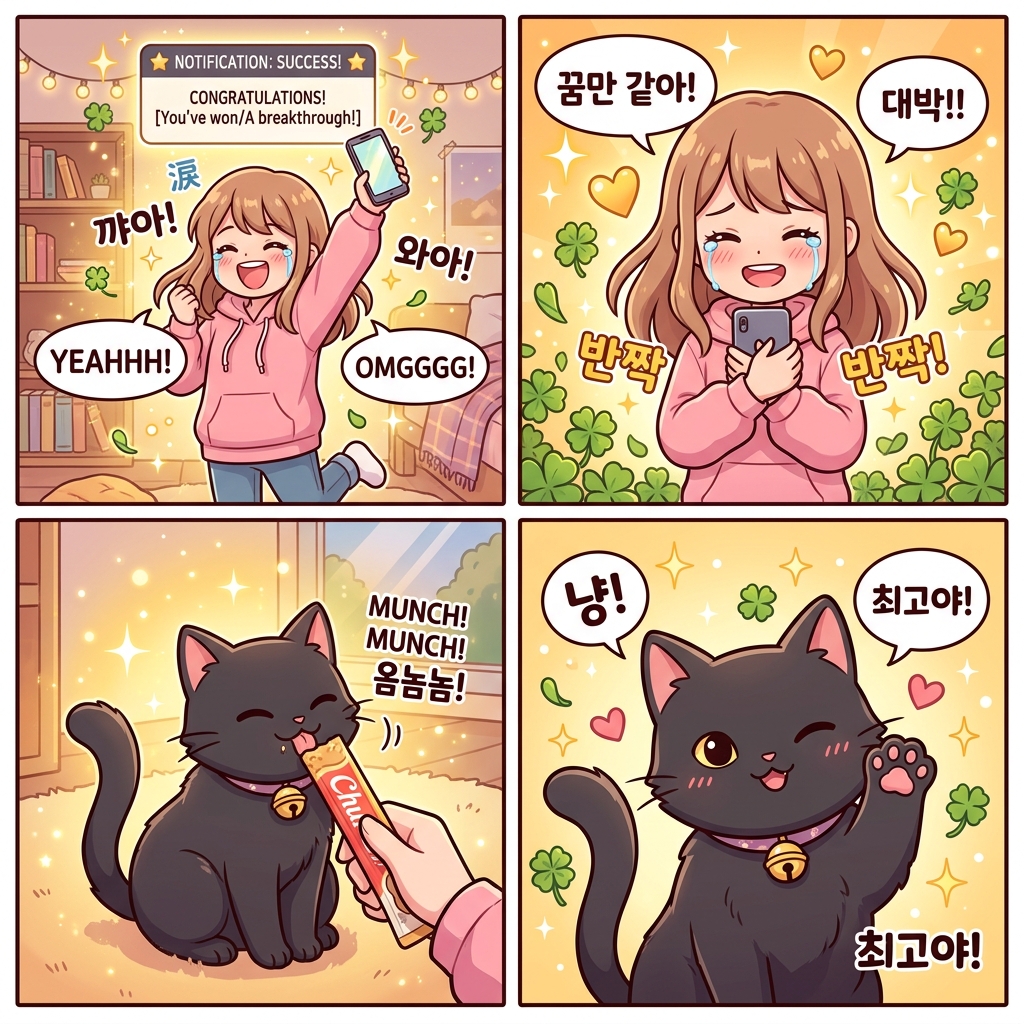 4컷: 대박 합격 엔딩